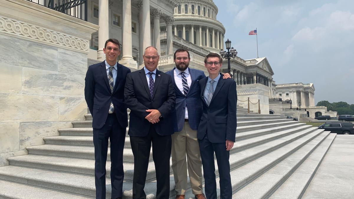 Congressman Stauber with interns