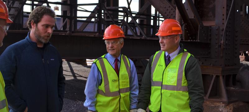 Congressman Stauber at a construction site