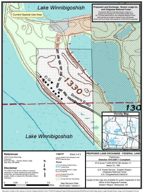 Map of the parcel that will be acquired by Bowen Lodge.